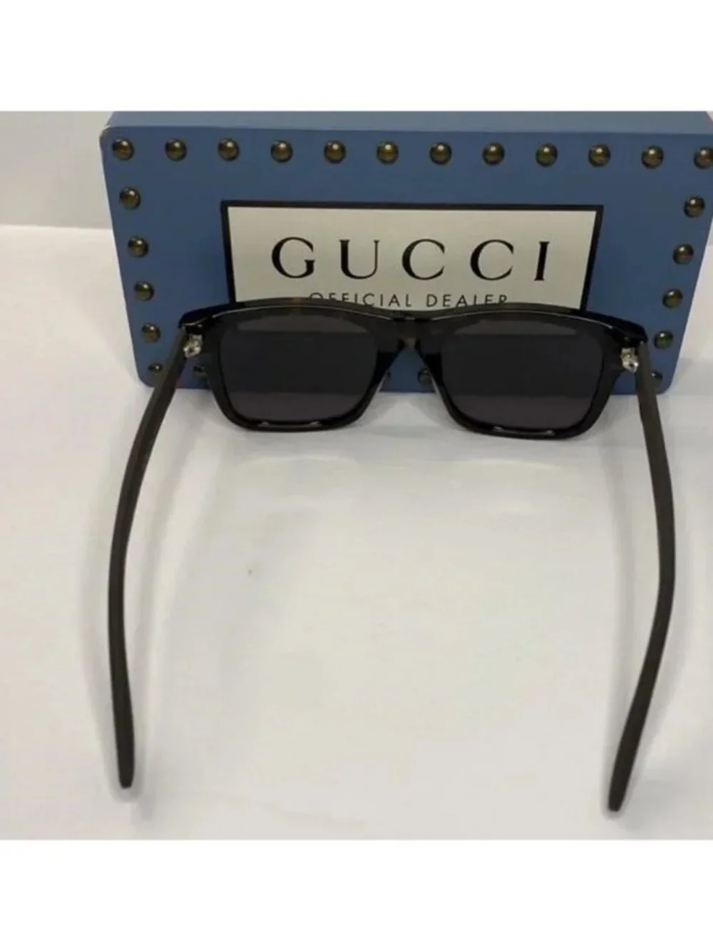 New - Gucci Black GG0008S Square Sunglasses - Picture 5 of 14